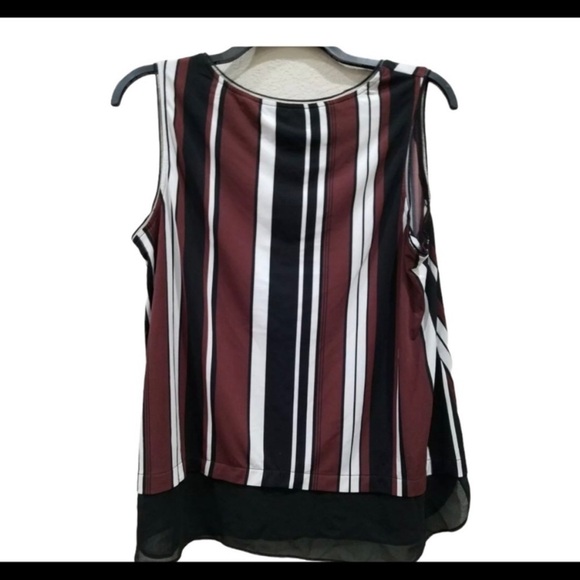 NEW Alfani Plus Size Blouse Stripe Tank Top Sleeveless Plus 2X - Picture 3 of 8